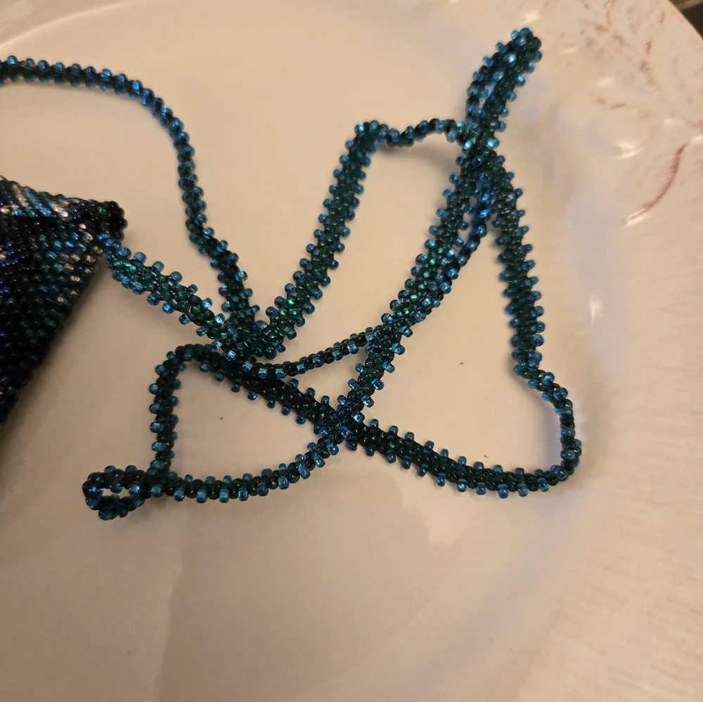 Boho Beaded Pouch Necklace - Picture 5 of 9